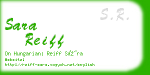 sara reiff business card